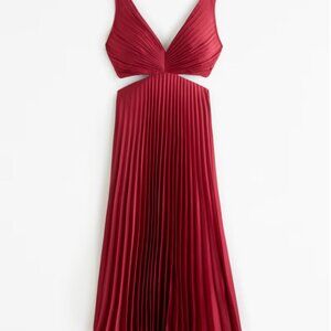 The A&F Giselle Pleated Cutout Maxi Dress